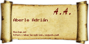 Aberle Adrián névjegykártya