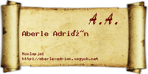 Aberle Adrián névjegykártya